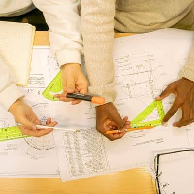 Loan closing survey review showing property boundaries and measurements checked before closing